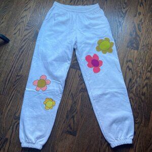 Women's Los Angeles Apparel heavy fleece jogger pants S White